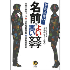 知るのが怖い！名前によい文字　悪い文字　必見の特別ページ　名前の運勢一覧　画数早見表