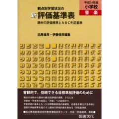 観点別学習状況の新評価基準表　題材の評価規準とＡＢＣ判定基準　平成１４年版小学校音楽