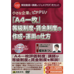 ＤＶＤ　「Ａ４一枚」等級制度・賃金制度の
