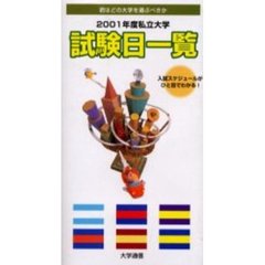 私立大学試験日一覧　２００１年度