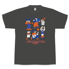 PIA FES 2025 ピグメントＴシャツ 黒×オレンジ・ブルー