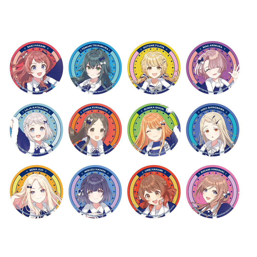 【9種類18個】アイドリープライド　描き下ろしスターホロ缶バッチ 学園アイドルマスター 描き下ろし缶バッジ 初星パラダイスver. 単品
