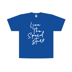 【LIVE the SPEEDSTAR】オフィシャルTシャツ 筆記体 ロイヤルブルー Sサイズ
