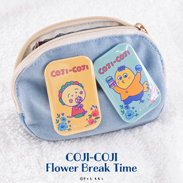 トモエ　缶バッジコンプリート　ポップアップ COJI-COJI Flower Break Time トレーディング スクエア缶バッジ