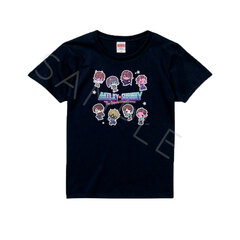 アニメ『銀河特急 ミルキー☆サブウェイ』 Tシャツ(ちぽっけ) TD(集合) ブラック Sサイズ（2026年6月以降発売予定）