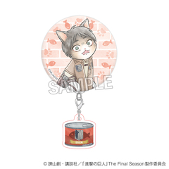 進撃の巨人　調査兵にゃん　チャームつき缶バッジ　エレン（2026年10月以降発売予定）