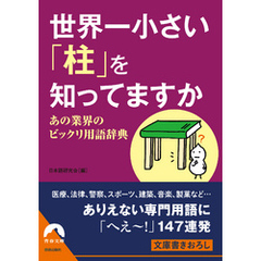 世界一小さい「柱」を知ってますか　あの業界のビックリ用語辞典