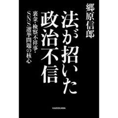 法が招いた政治不信　裏金・検察不祥事・SNS選挙問題の核心