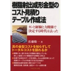 樹脂射出成形金型のコスト見積りテーブル作成法　カンと経験と力関係で決定する時代は去った