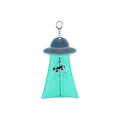 未確認飛行フラットポーチ　グリーン