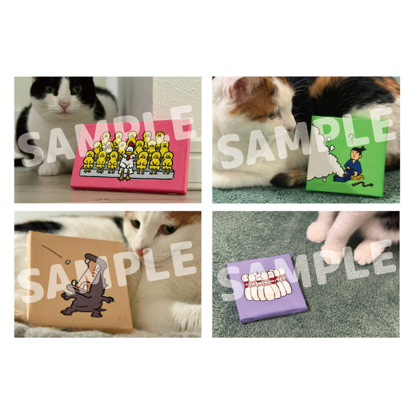 ハナコ秋山／猫より小さい絵のポストカード（4枚セット） 通販｜セブン