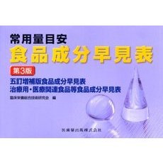 常用量目安　食品成分早見表　第３版　五訂増補版食品成分早見表　治療用・医療関連食品等食品成分早見表