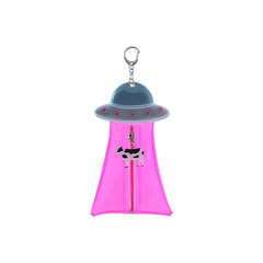 未確認飛行フラットポーチ　ピンク