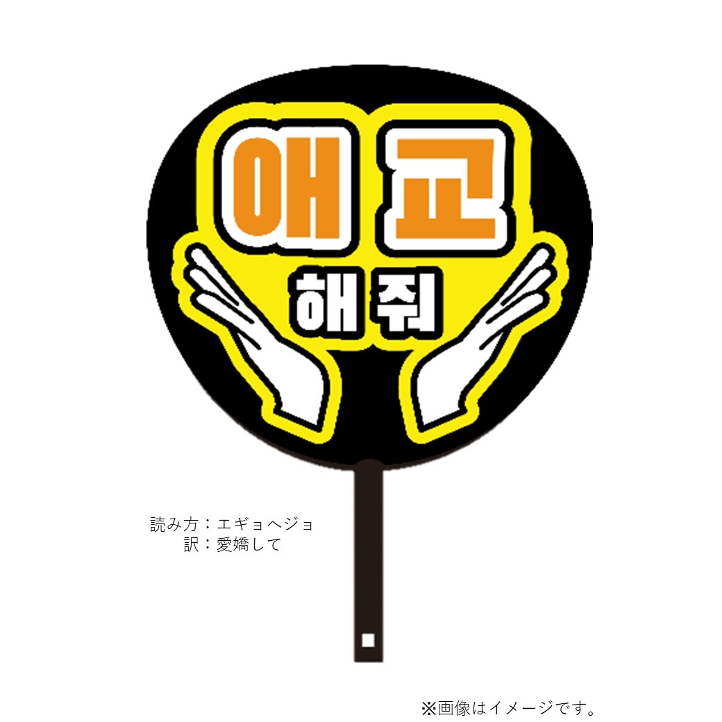 韓国 うちわ ハングル切り文字セット 【ジョンウォン(JungWon)】 1文字の