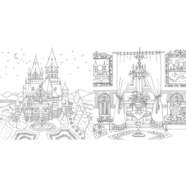 Romantic Country ロマンティック カントリー 美しい城が佇む国 Cocot のファンタジー塗り絵ブック 通販 セブンネットショッピング