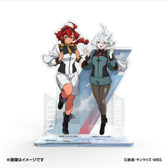 【機動戦士ガンダム 水星の魔女】アクリルジオラマスタンド＋キーホルダーパーツ付き（スレッタ・マーキュリー＆ミオリネ・レンブラン）【セブンネット限定】