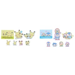ステッカーセット　ポケピース　ピカチュウ＆ピチュー/ポッチャマ＆モクロー