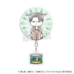 進撃の巨人　調査兵にゃん　チャームつき缶バッジ　リヴァイ（2026年10月以降発売予定）